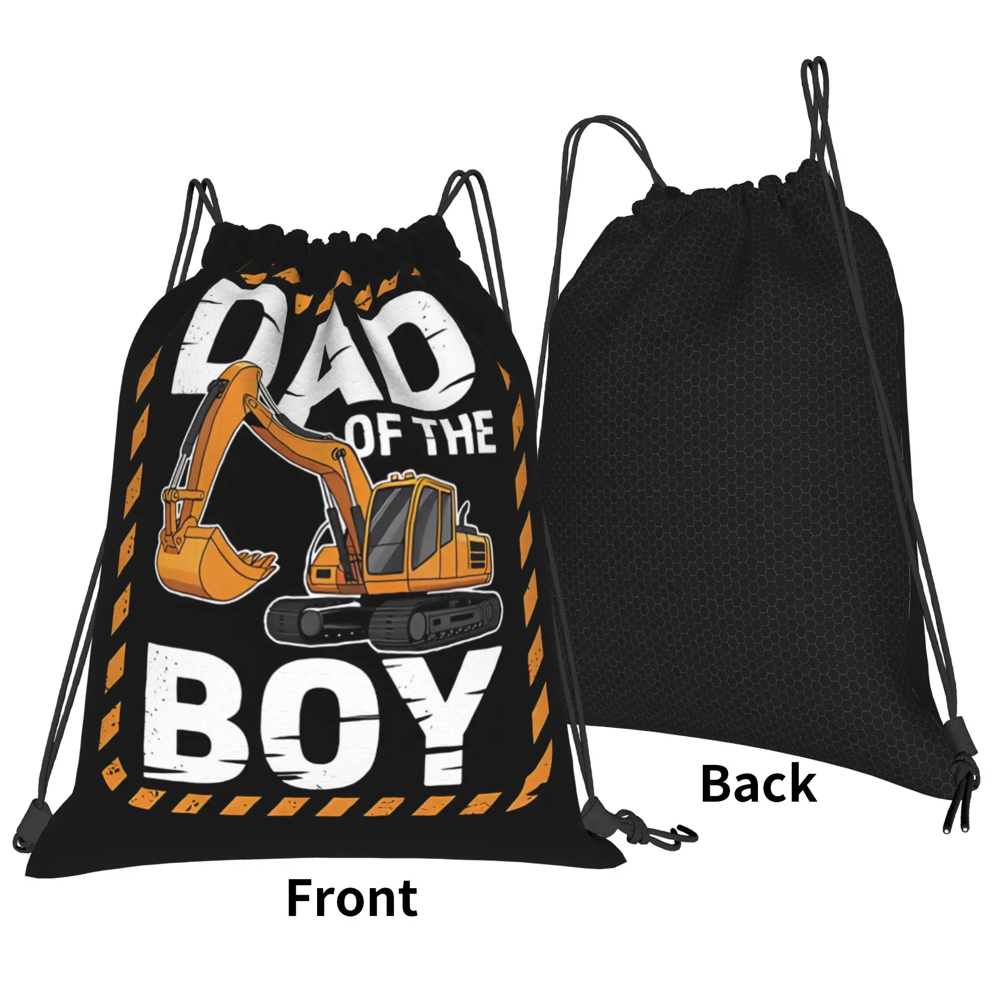 Vintage Excavator Dad Of The Birthday Construction vehicle Portable Sports gym Drawstring Bags gift Storage Backpacks For Teen