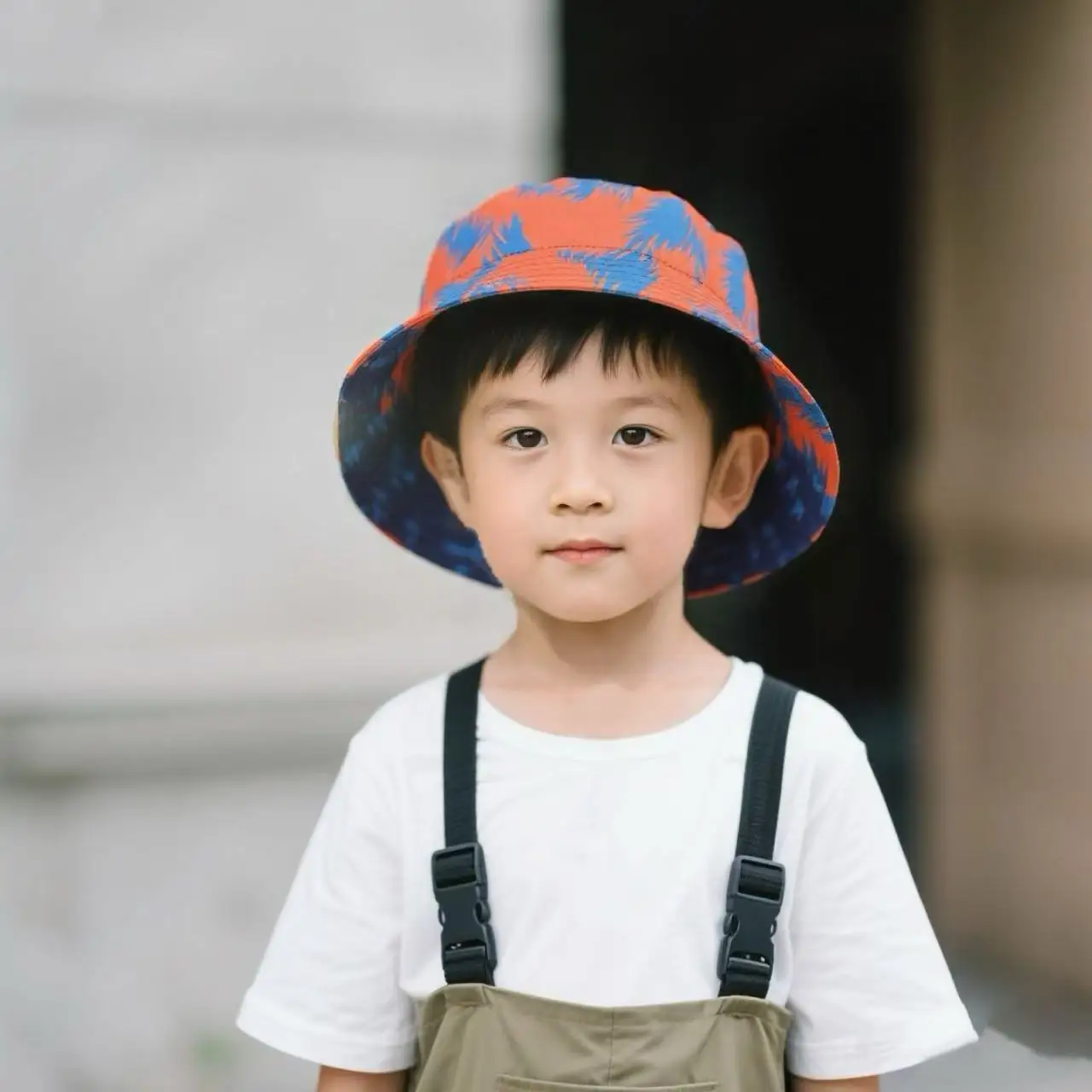 

Детская шапочка для плавания с модным принтом, холщовая, для защиты от солнца, для активного отдыха, милая спортивная шапка для фанатов фитнеса