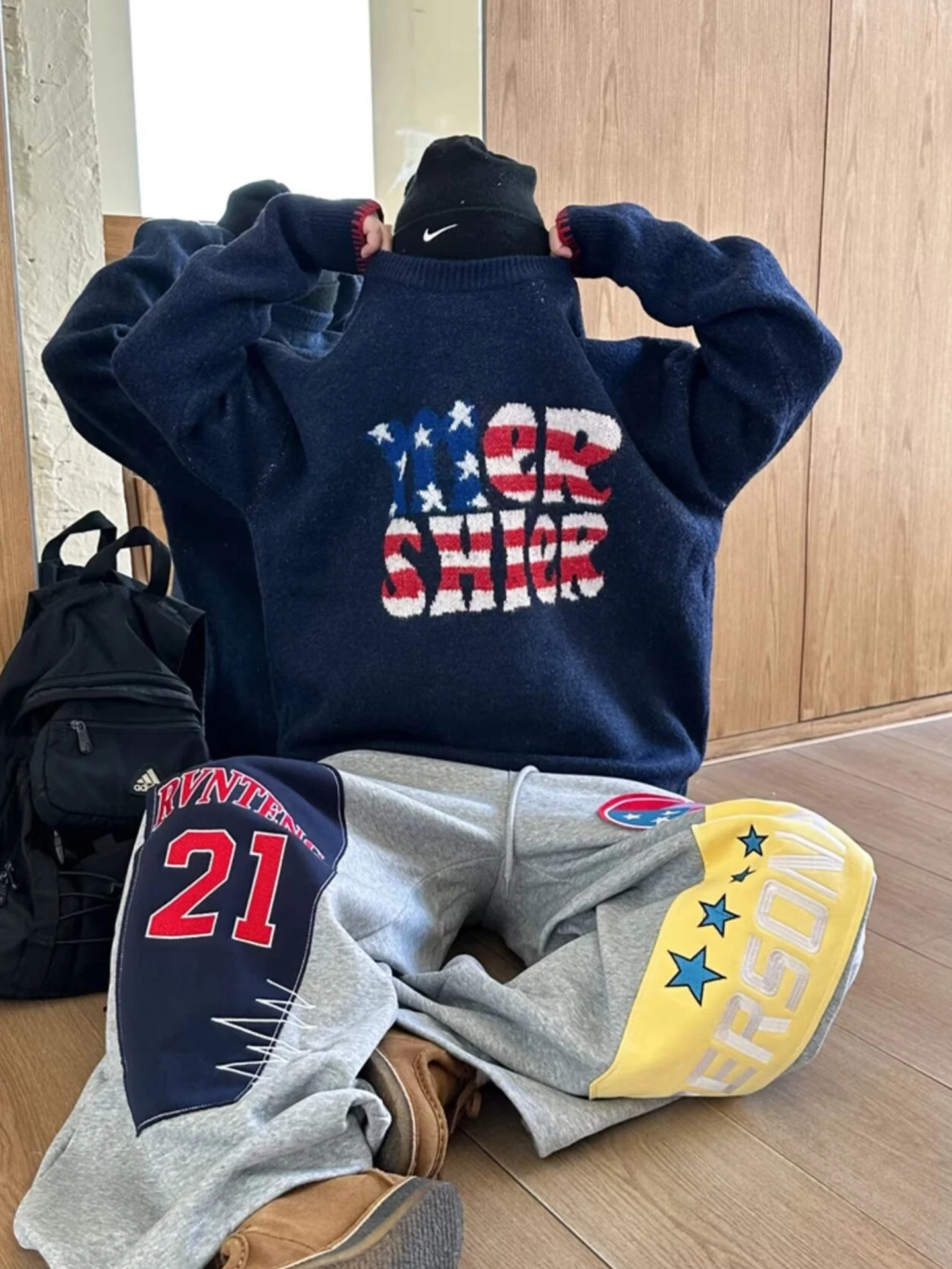 

Американский колледж Sle с вышивкой букв круглый Ne ленивый вязаный свитер осень-зима винтажный мягкий теплый свитер