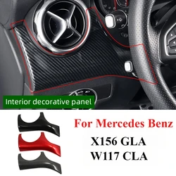 Car instrument decorative panel carbon fiber texture panel left drive for Mercedes Benz X156 gla W117 cla class 2013-2019