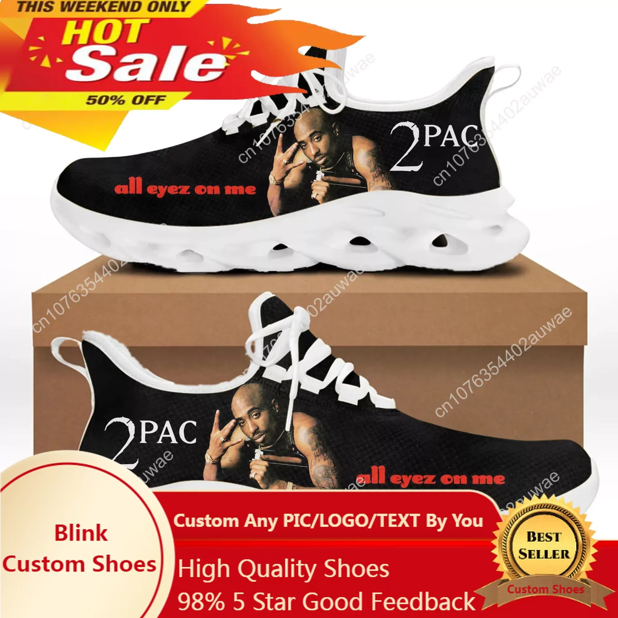 

2Pac Tupac Rap All Eyez on Me Sports Shoes Mens Womens Teenager Kids Children Sneakers Casual Custom High Quality Couple Shoes