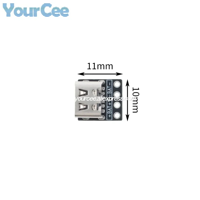 20pcs/1pc TP4057 500mA BQ25170 800mA Type-C Mini Ultra-Small Lithium Battery Charging Power Module Supports 3.6V/4.2V/4.35V