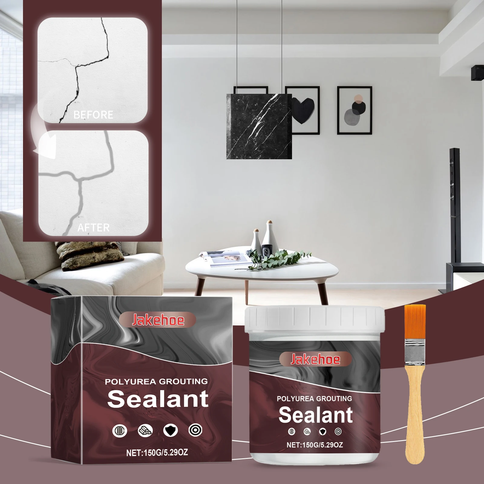 Polyurea Grouting Sealant Polymer Grouting Fluid Sealing of Wall Cracks Expansion Joints Leak Plugging Gum Waterproof Coating