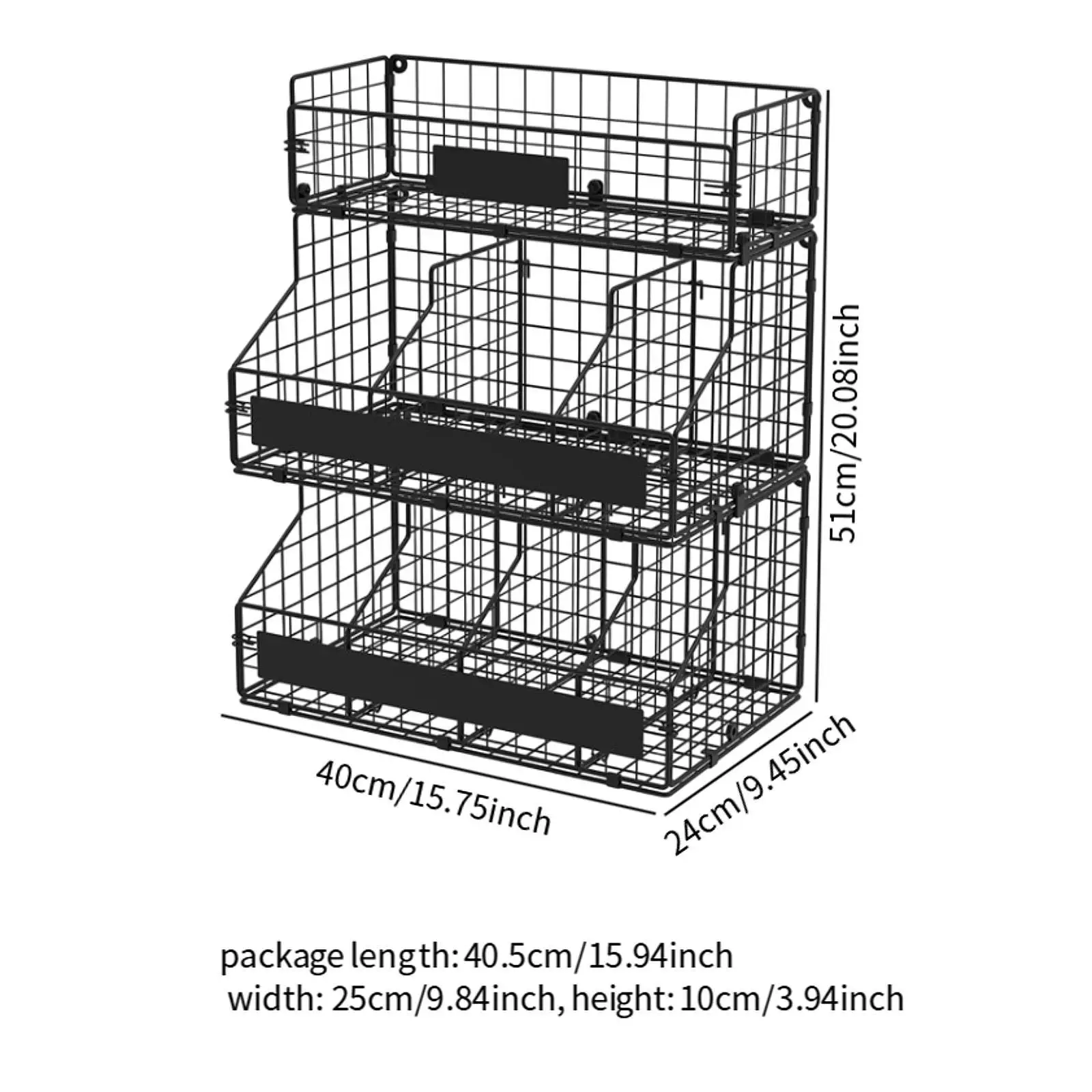 

3 Tier Stackable Egg Rack Egg Organizer Versatile 15.7x9.6x20inch for Vegetables Carbon Steel Sturdy Display Shelf DIY Nameplate