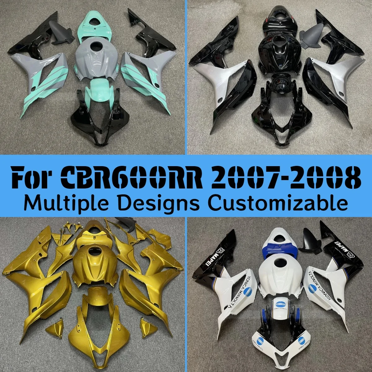 

Для HONDA CBR600RR 2007 2008 комплект обтекателей Prime CBR 600RR 07 08, пластиковые обтекатели для вторичного рынка мотоциклов