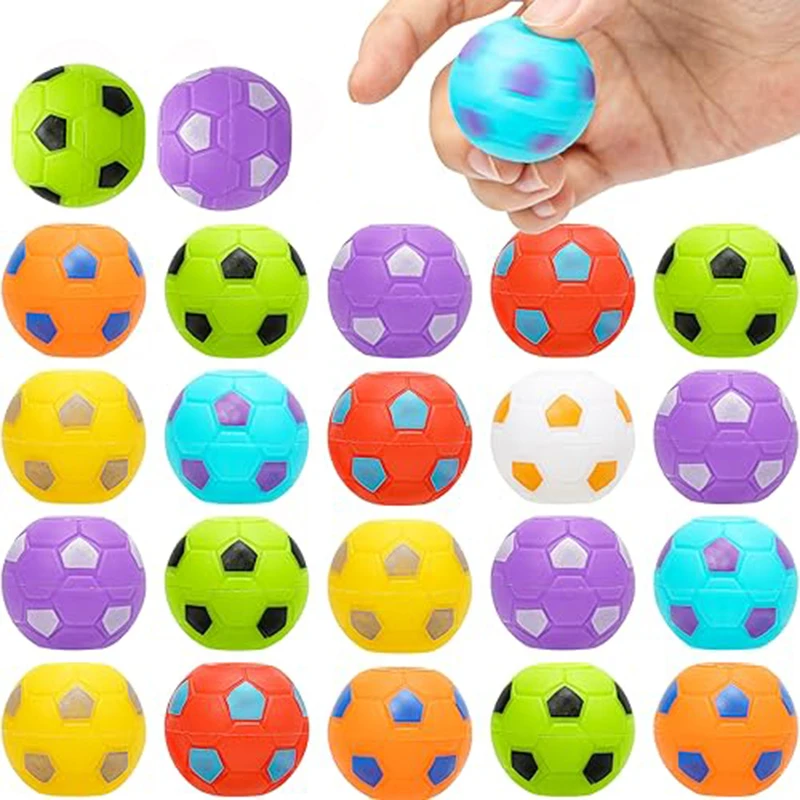 10/30/50PCS Fidget Spinners Soccer Ball Toy Stress Ball Hand Spinner Desk Toy Party Favors Goodie Bag Stuffers Kids Adults