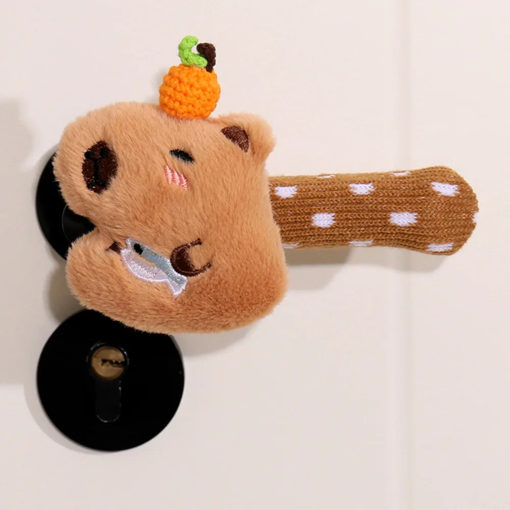 

1/2Pcs Anti-collision Capybara Door Handle Gloves Static-free Silent Doorknob Guard Protector Sleeve Soft Door Knob Cover