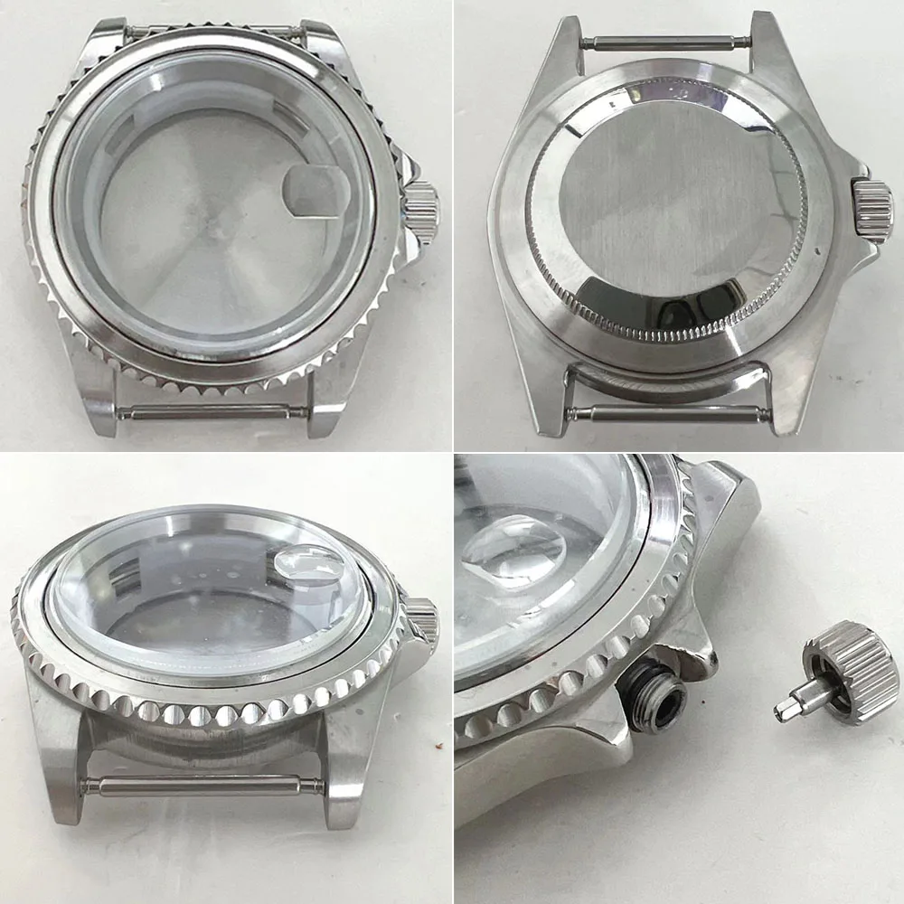 40mm Watch Case for Miyota 8215 8200 8205 821A Sapphire Glass Stainless Steel Case for 2813 3804 Automatic Mechanical Movement