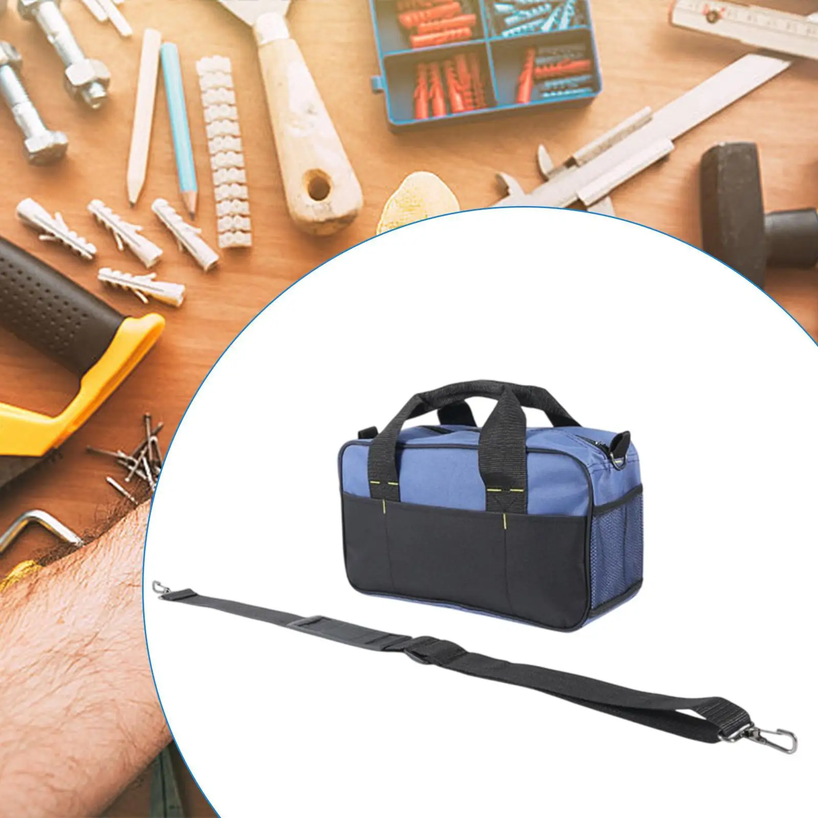 Tool Bag Handbag Water Resistant Wear Resistant Multipurpose Portable Oxford