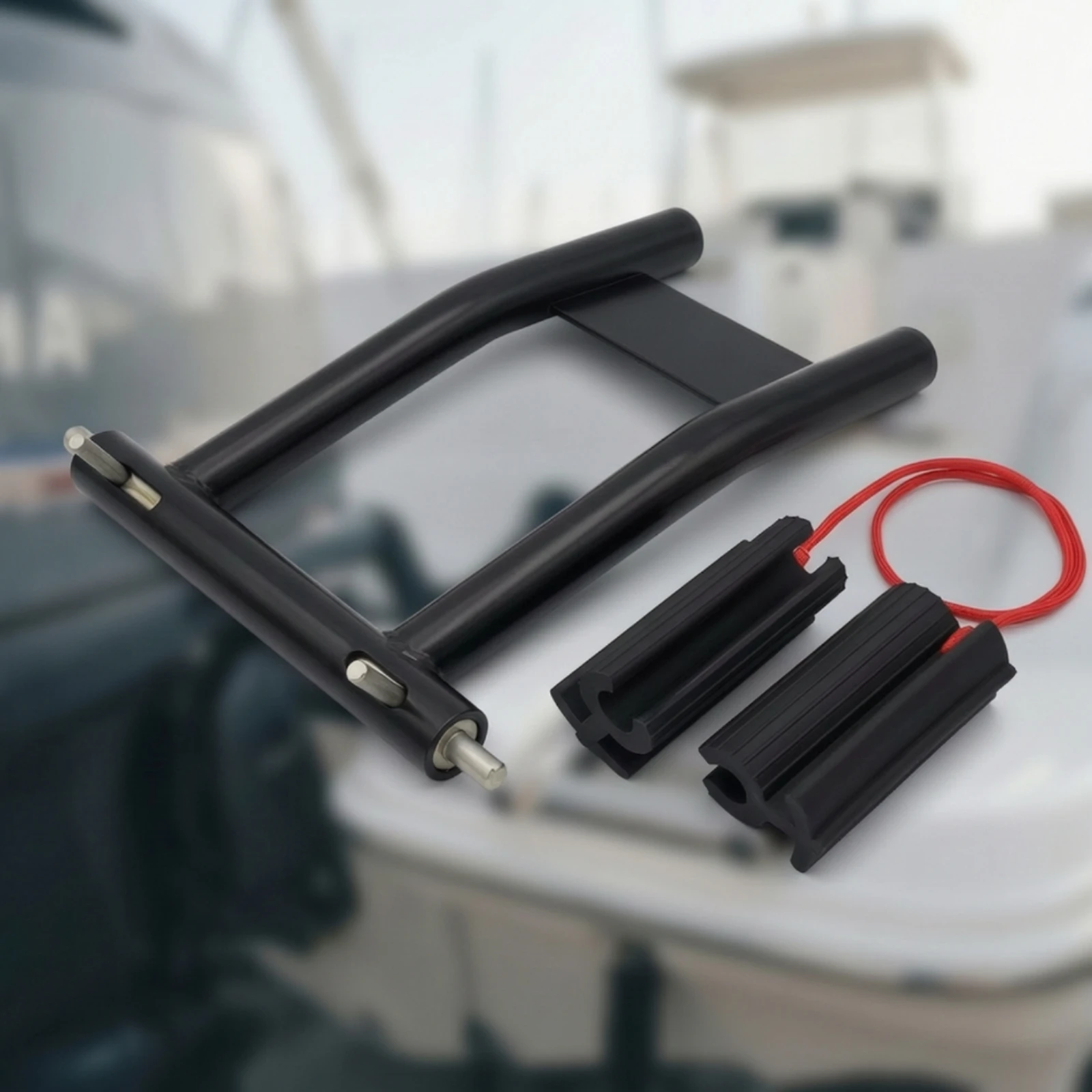 Outboard Motor Transom Support Cylindrical Motor Support with Safeguarding Blocks Transom Saver Heavy Duty Hardware Noise-Proof