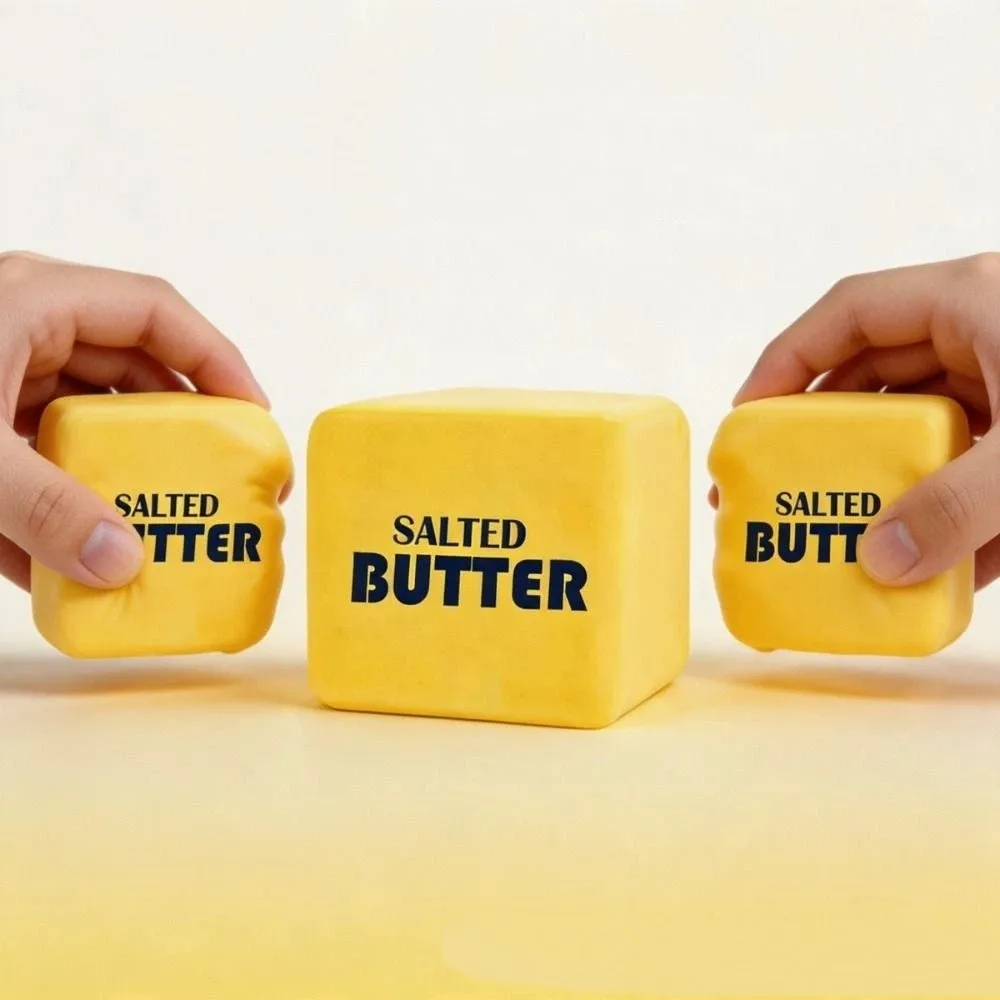 Funny Cute Butter Squeezing Hand Relax Kneading Butter Stick Squishy Comfortable 3cm Slow Rebound Squeeze Office Desk