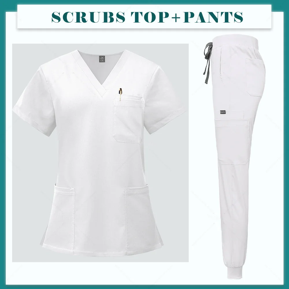 

Unisex Scrubs Set Nurse Accessories Medical Uniform Hospital Dental Clinical Workwear Lab Clothes Surgical Overall Nursing Suits