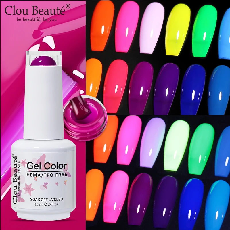 

Clou Beaute однотонный гель-лак для ногтей молочно-белый неоновый зеленый цвет гель-лак HEMA TPO БЕСПЛАТНО гель-лак для дизайна ногтей полуперманентный дизайн ногтей