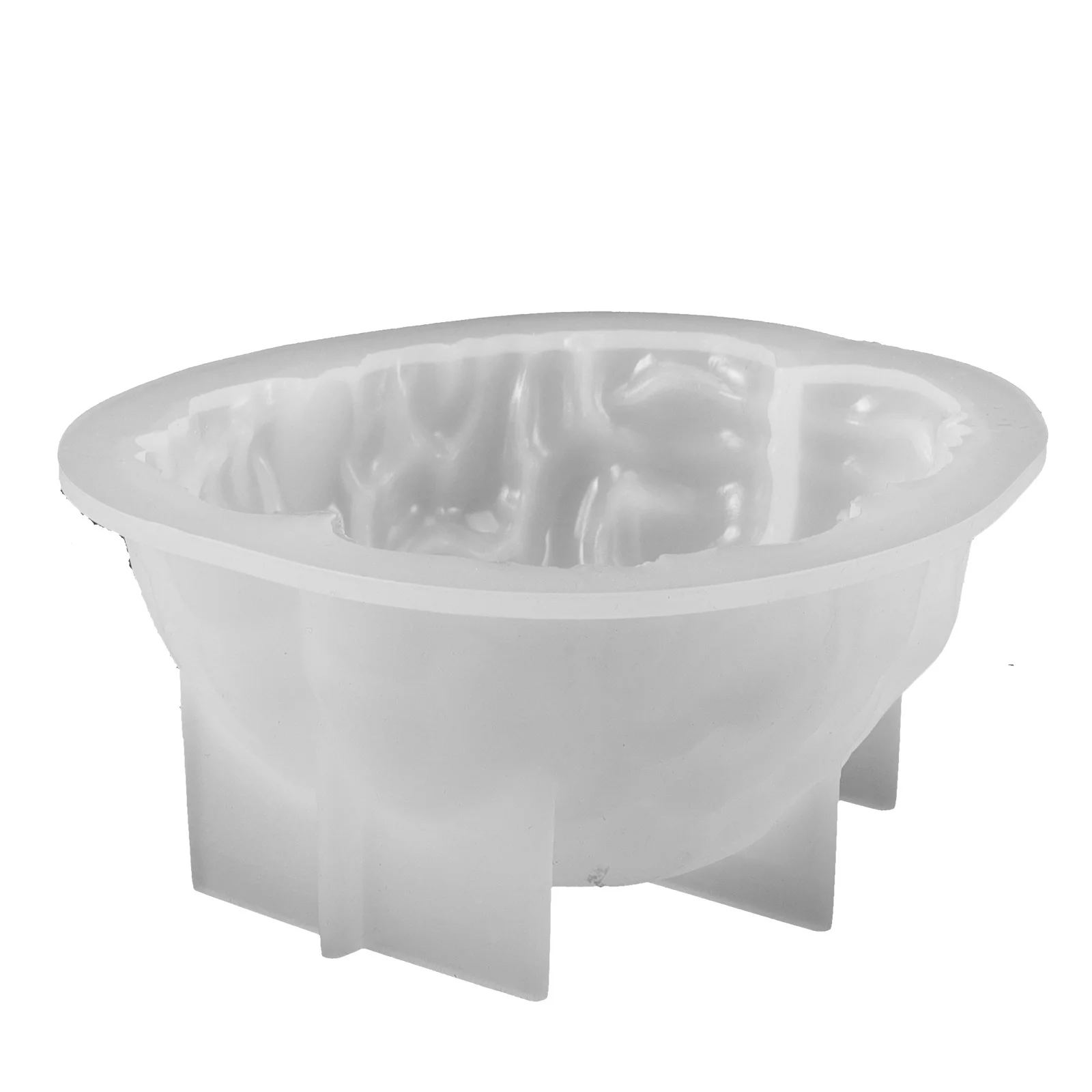 Molde de silicone em forma de cérebro humano, molde assustador de halloween para fazer perfumado, artesanato epóxi diy, ornamento de terror