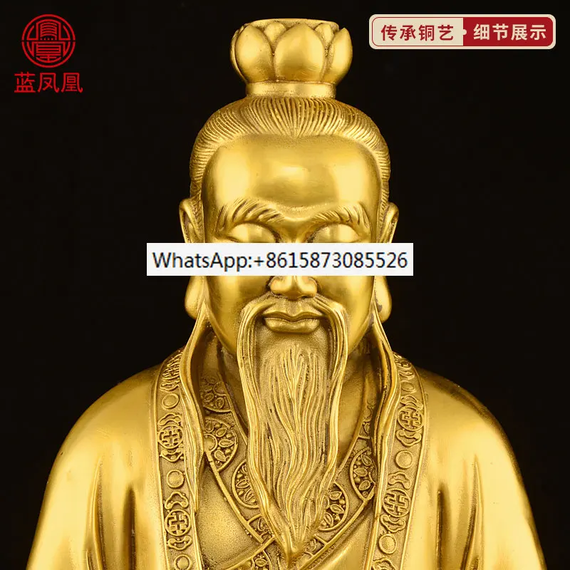 

Tailaojun's pure copper Sanqing statue Sanqing Road Ancestor's image Yuanshi Tianzun Taoism bronze statue ornaments dedicated