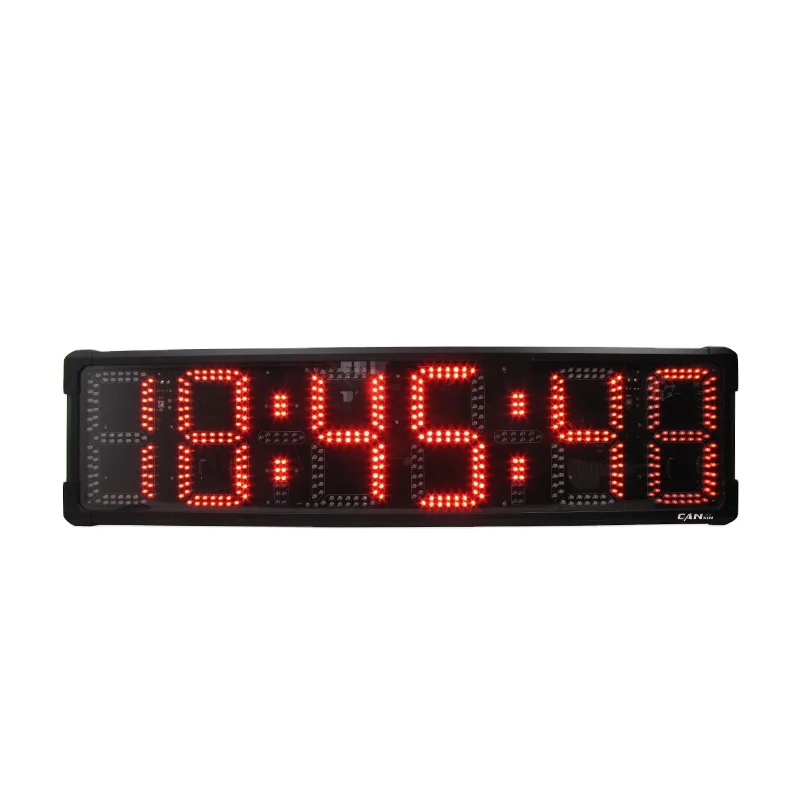 GANXIN 8'' 6 Digits Customized Double Sided Outdoor Race Timing Clock LED Waterproof Digital Big Marathon Timer