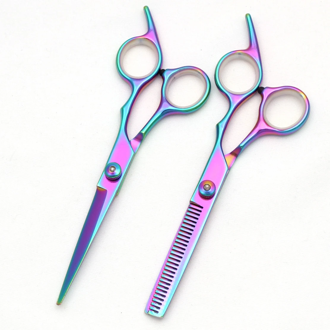 Haarschaar 6 inch Japanse roestvrijstalen kappersschaar blauwe haarschaar kapperszaak uitdun schaar kapselset kam C1001