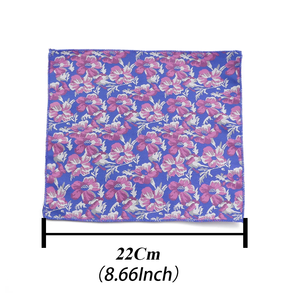 남성용 꽃무늬 손수건, 물방울 무늬 줄무늬, 꽃 프린트, 웨딩 폴리에스터 손수건, 격식 있는 행사, 세트 가슴 스카프, 신제품