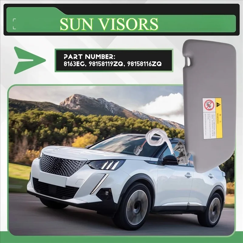 

Солнцезащитный козырек для Peugeot 308, 508, 2008, 308S, 408, 3008, 301, Citroen C5, аксессуары для салона, солнцезащитный экран 8163EG, 98158119ZQ, 98158116ZQ