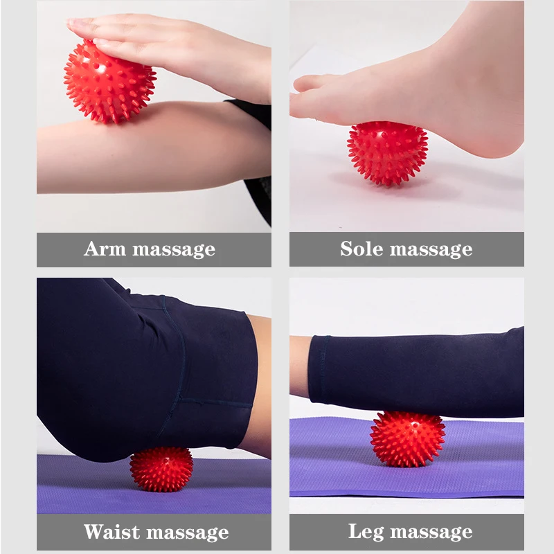 Durable PVC Spiky Massage Ball Trigger Point Sport Fitness Hand Foot Pain Relief Plantar Fasciitis Reliever Hedgehog 9cm Balls