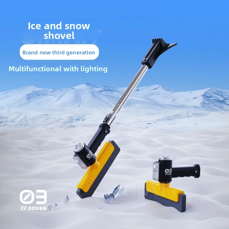 Multifunctional Car Snow Shovel, Ice Defrost Scraper, Auto Snow Sweeping Brush Winter Snow Removal Cleaning Tool