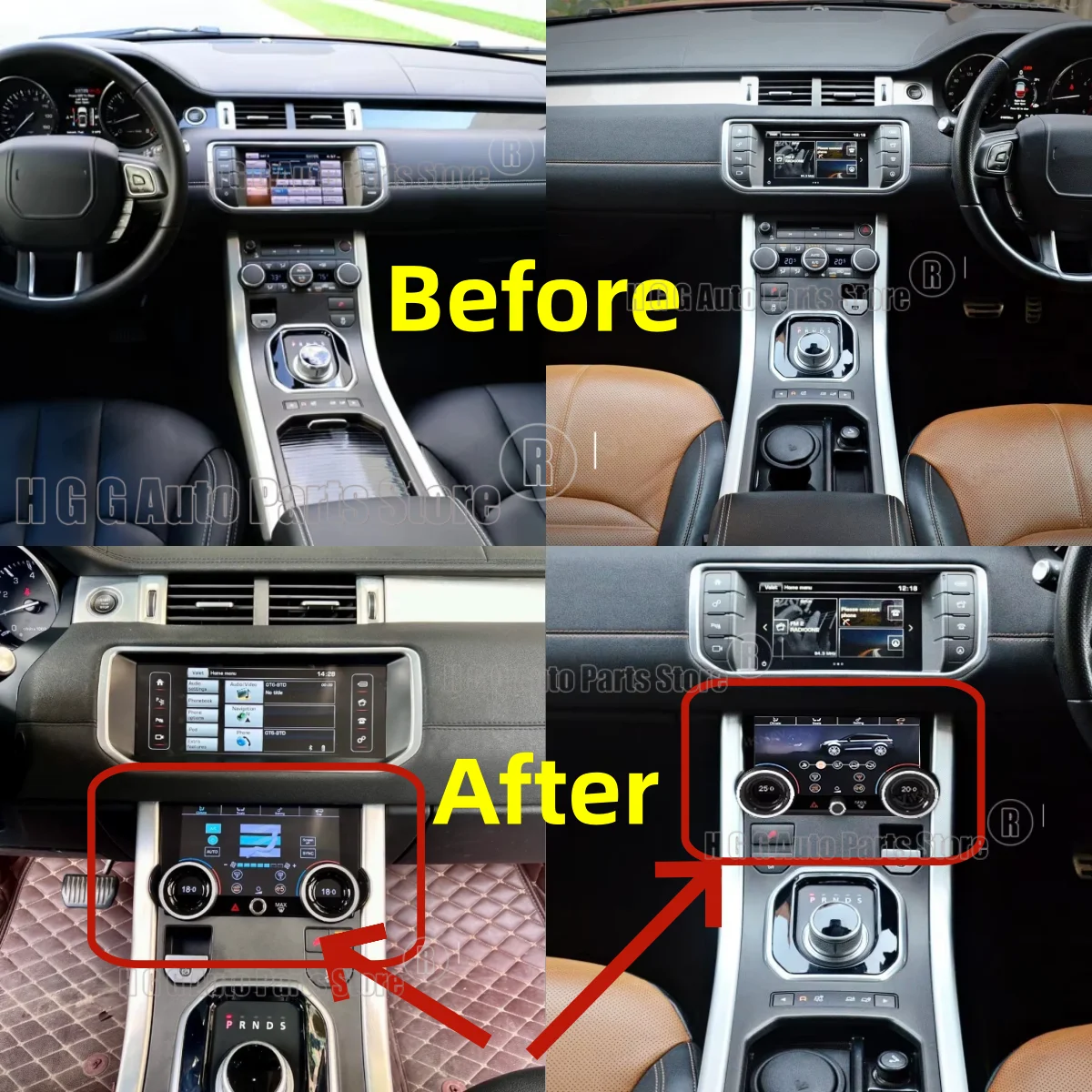 10.4 inch Touch Screen for Range Rover Evoque L538 2012-2018 Climate Control Air Condition Panel Android Original Function