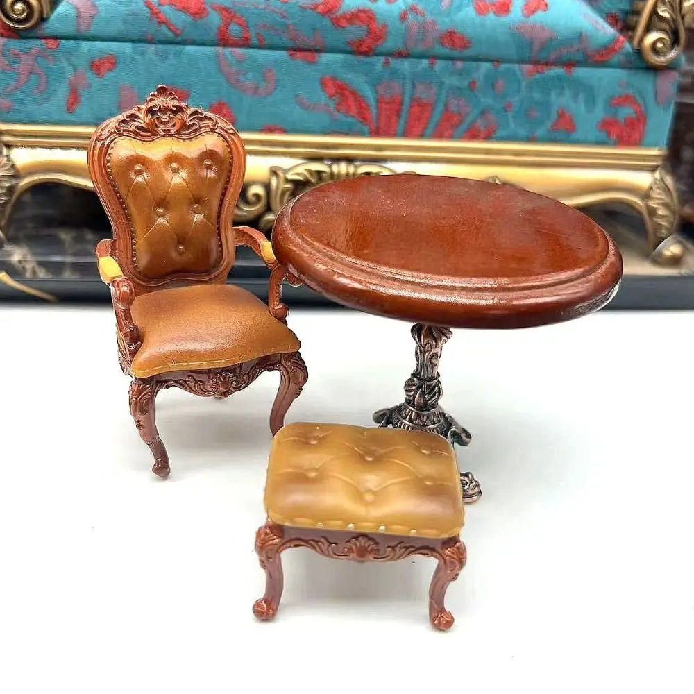 1:12 Dollhouse DIY Miniatures Furniture Chairs Vintage European Style Accessories Toy Furniture Dollhouse Ornament