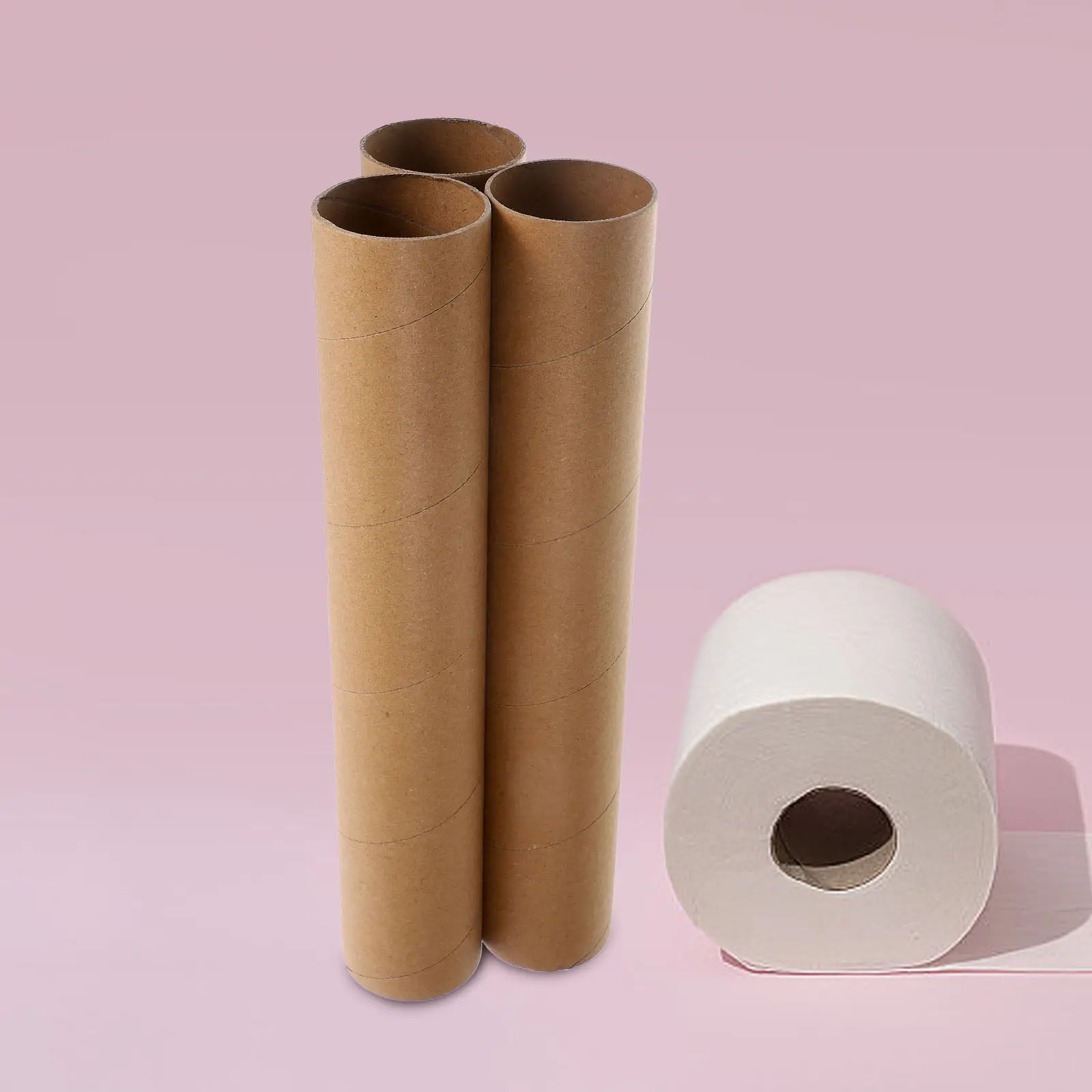 3Pcs Blank Paper Tube DIY Craft Roll for Kindergarten Early Education Creative Handmade Projects Classroom Home Art Activities