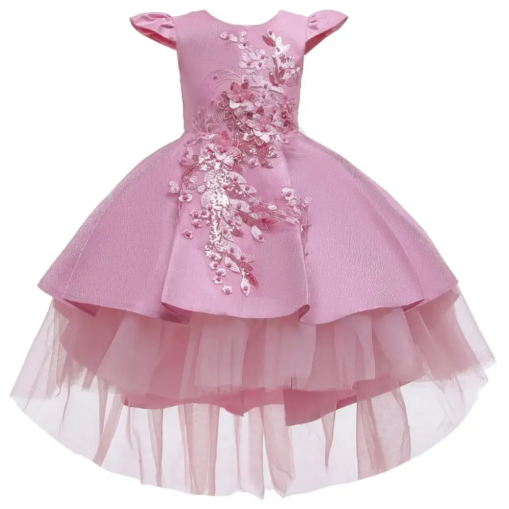

New Baby Children Girl Dress Kids Party Dresses Flower Princess Wedding Ball Gown Baby Girl Evening Clothes 2-10 Years