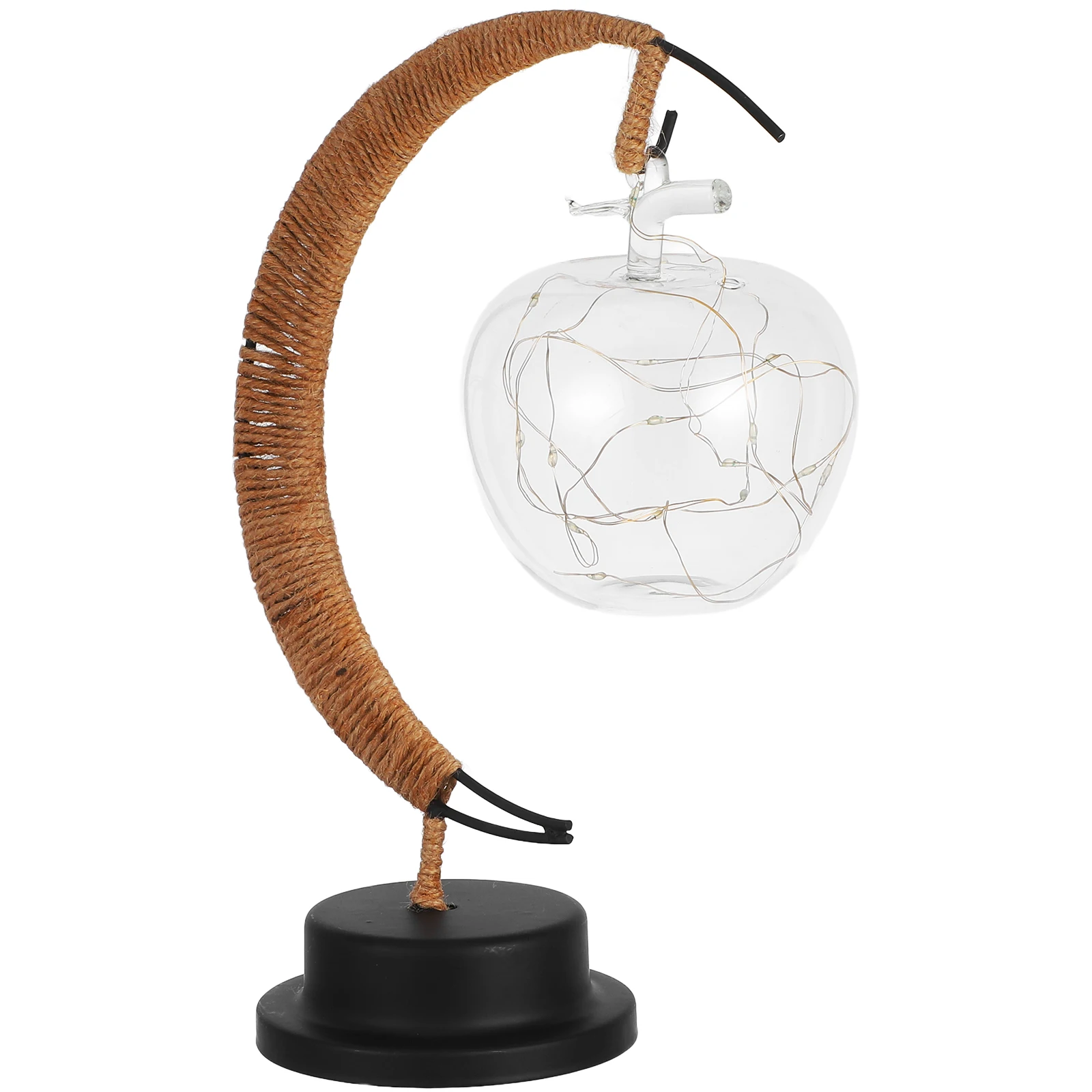 Linterna decorativa luces nocturnas dormitorio moderno escritorio Luna habitación de niños lámpara de mesa de cristal LED iluminación de ambiente única
