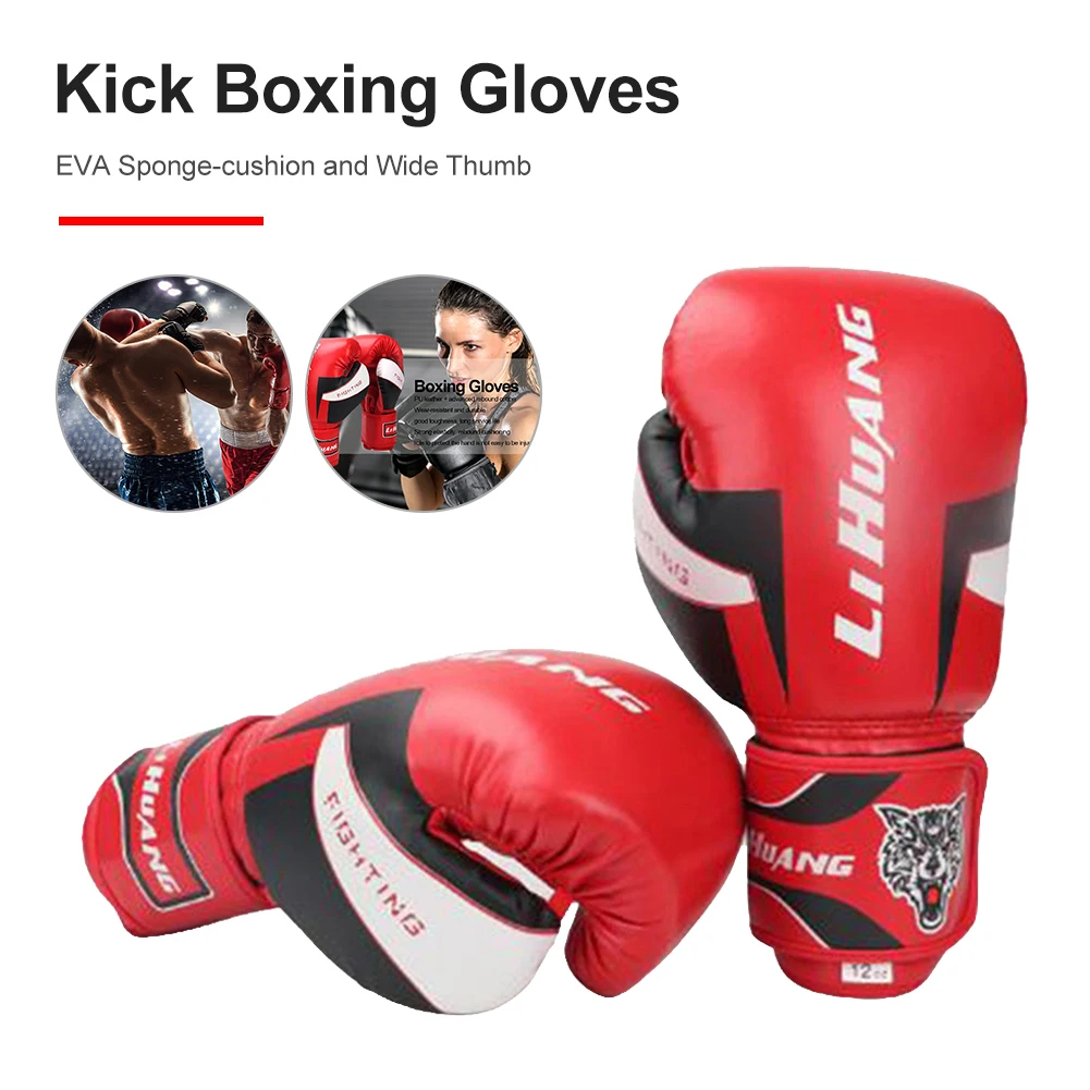 

Unisex Fitness Boxing Gloves Adult Sanda Training Muay Thai Combat Boxing Gloves Taekwondo Boxing Gloves Sandbag Training Gloves