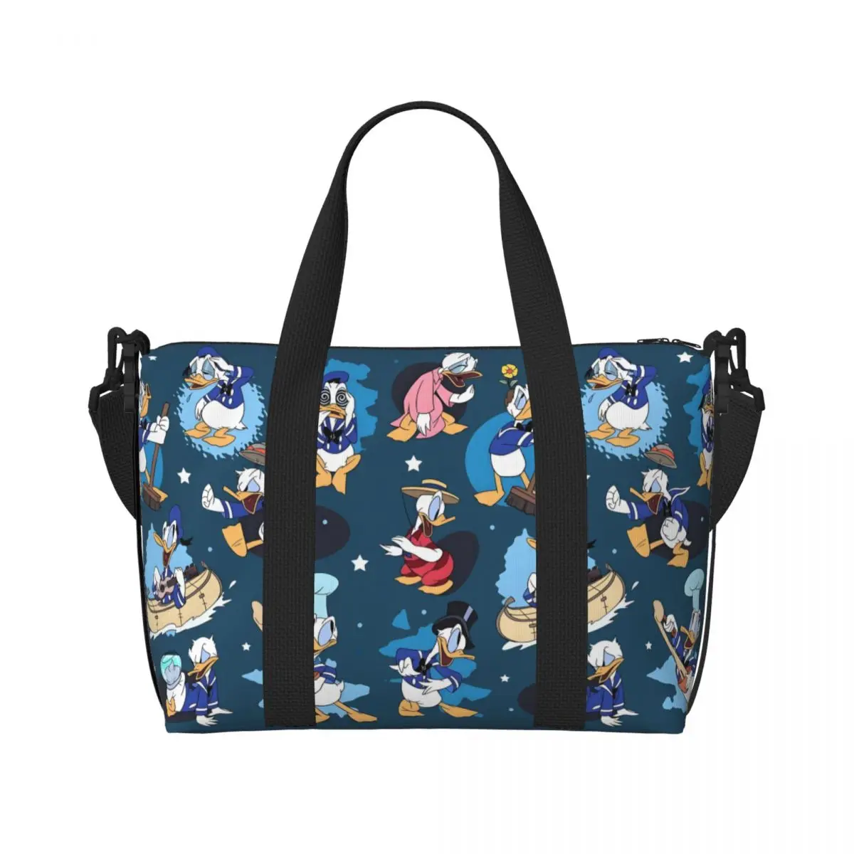 

Пляжная большая сумка на заказ «Дональд Дак», женская очень большая спортивная сумка Carry On Duck, дорожные сумки для покупок в стиле аниме
