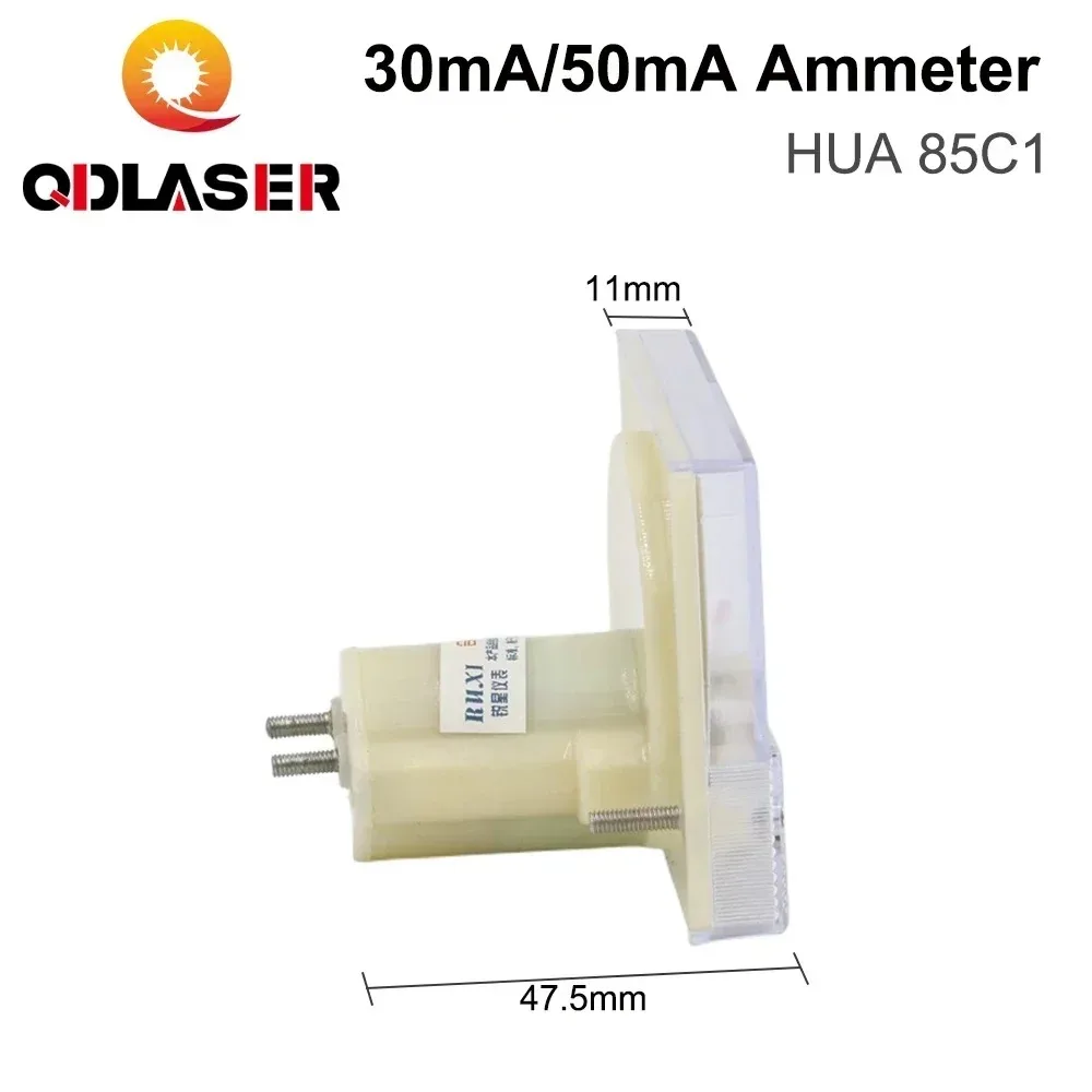 

QDLASER 30 мА 50 мА амперметр HUA 85C1 DC 0-30 мА 0-50 мА панель тока тестер амперметра для CO2 лазерный гравировальный станок