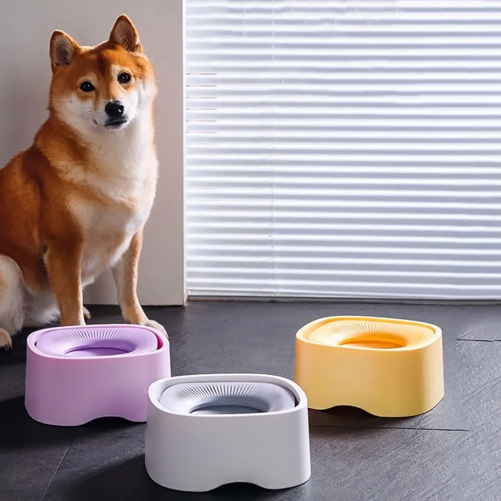 

Not Wet Mouth Dog Floating Bowl Anti-Splash Dustproof Cat Water Drinker Plastic 1200ml Pet Water Dispenser Home