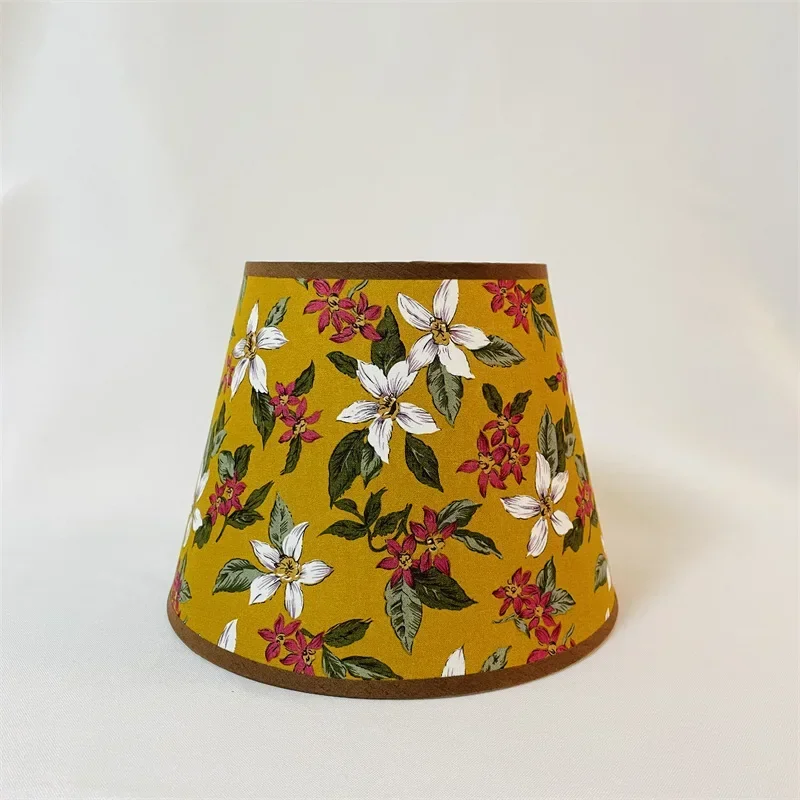 

Nice Flower Cloth Lampshade E27 Wall Lamp Accessories Bedroom Study Homestay Desk Lamp LampCovers