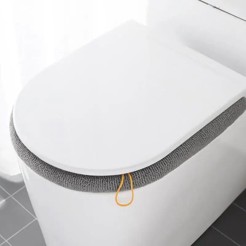 O-shape Toilet Seat Bidet Covers Bathroom Toilet Seat With Handle Closestool Washable Soft Winter Warmer Mat Pad Cushion