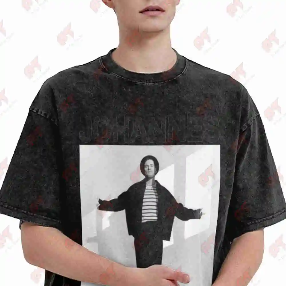 Johannes Oerding Vintage Washed Tee Pure Cotton T-Shirt
