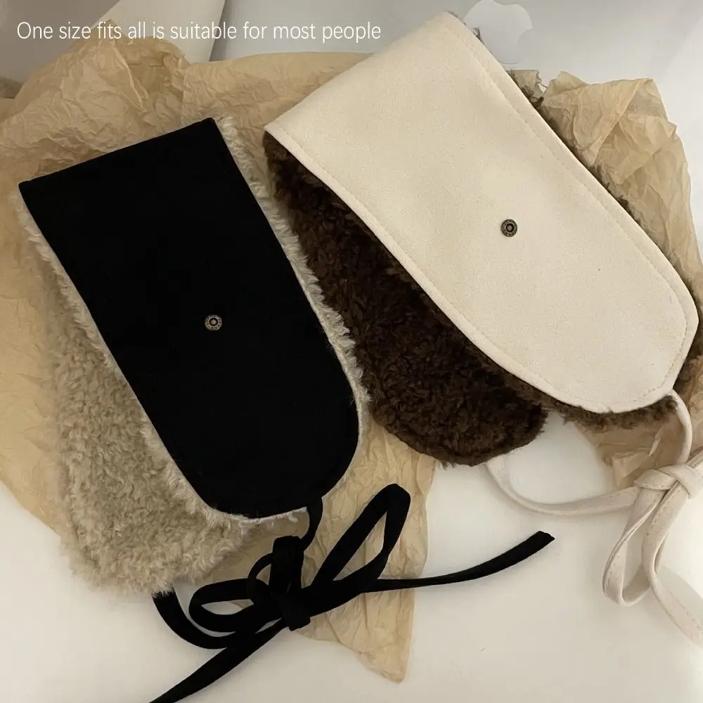 Modische Ohrenschützer aus Lammwolle/Gämsen, Winter, warm, Kälteschutz, flauschige Ohrstöpsel, weicher Ohrenwärmer