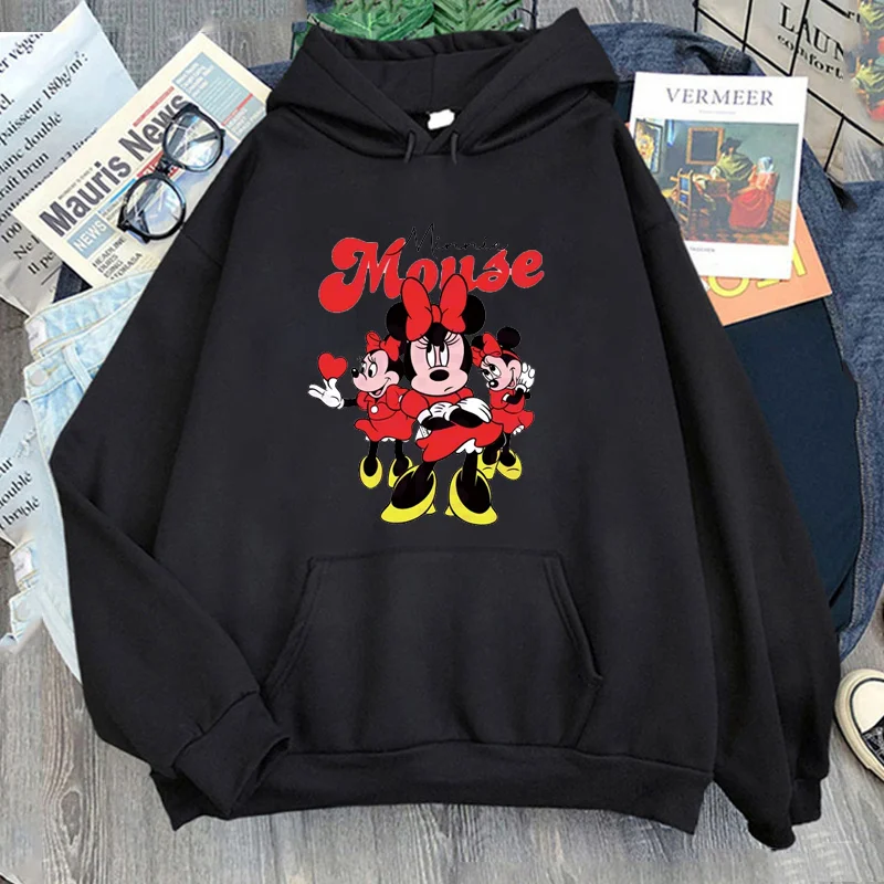 Creative Design disney duck Mickey graphic Women\'s hoodies casual Long Sleeved Sweatshirt New Fashion Harajuku pullovers tops