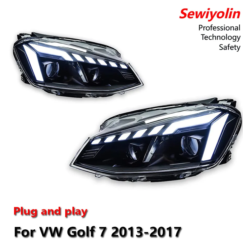 

Car LED Upgrade Headlight Accessories For VW Golf 7 2013-2017 MK7 DRL Brake Turn Signal Lamp Plug and Play