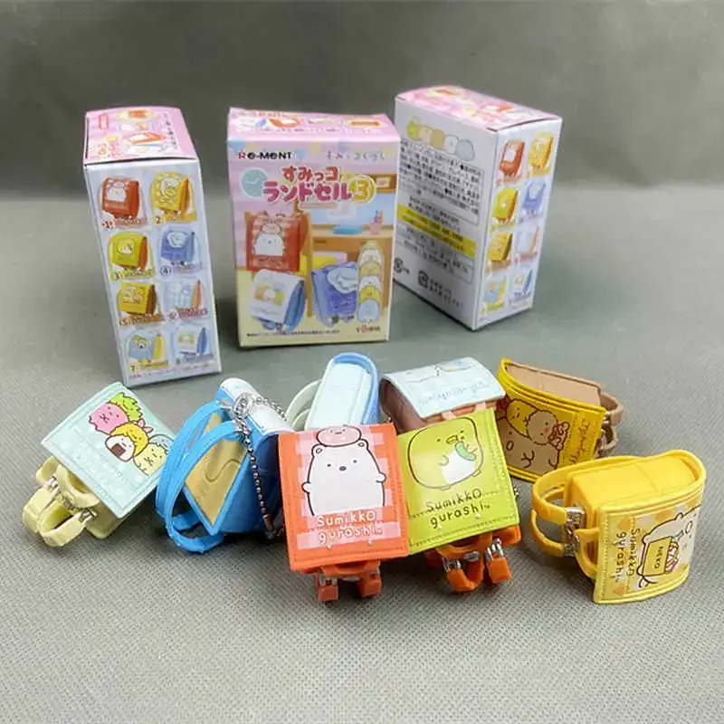 Sumikko Gurashi Mini bolsos de hombro accesorios de figuras de acción Shirokuma Tonkatsu Neko caja ciega accesorios de escena adornos regalos para niños