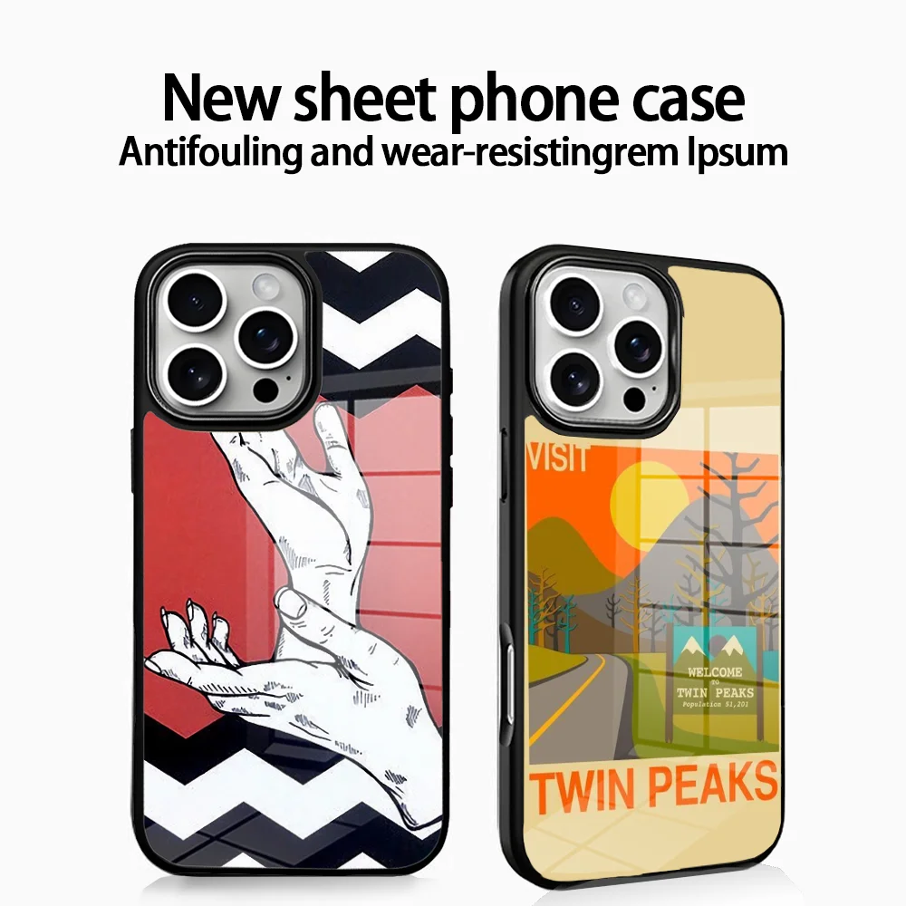 

T-TWIN PEAKS Phone Case For IPhone16 15 14 13 12 11 Pro Xs Max Mini XR X 7 8 Plus Luxury Mirror Hard Funda