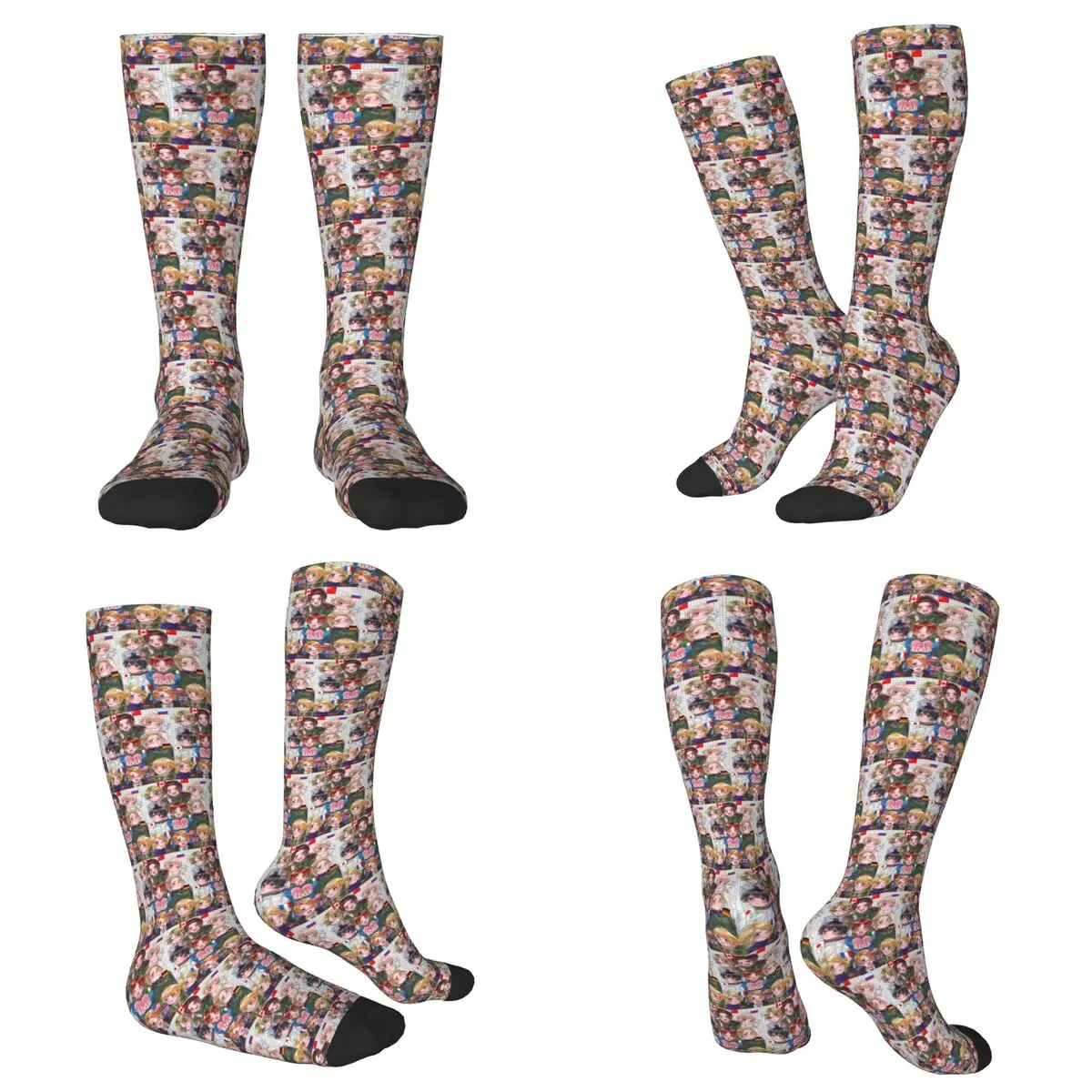 

Всесезонные носки Hetalia Group World Stars Harajuku, спортивные носки средней длины, мягкие чулки в стиле хип-хоп для мужчин и женщин