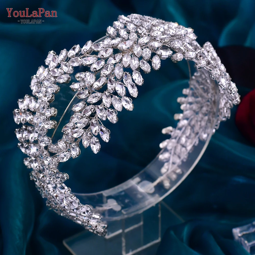 YouLaPan – bandeau de mariée en strass, couronne diadème, accessoires pour cheveux de mariage, spectacle de coiffure pour femme, hp4444