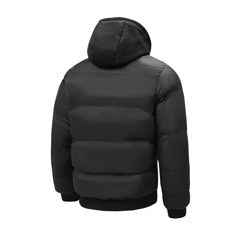 Hiver Thiened hommes coton Jaet sport manteau à capuche chaleur jeunesse Faion Stand Fit longue Sve fermeture à glissière tenue décontracté