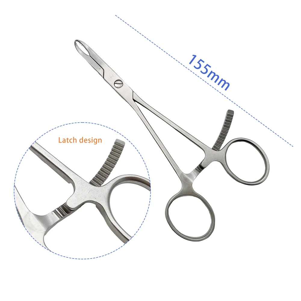 

Stainless Steel Toothed Phalanges Reduction Forceps Bone Holding Forceps 155mm Orthopedics Surgical Instruments