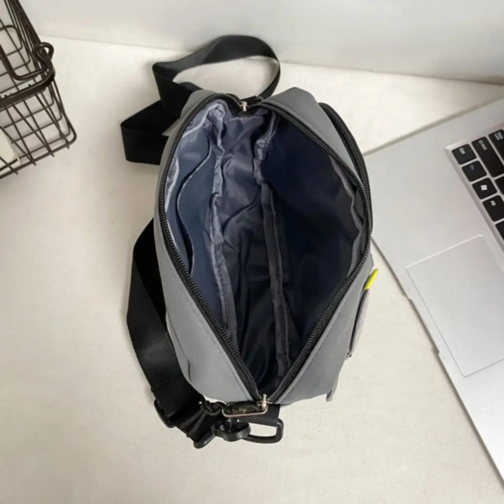 Fashion Quick-dry Canvas Shoulder Bag Harajuku Portable Men Crossbody Bag Solid Color Tote Mobile Phone Pack Travel