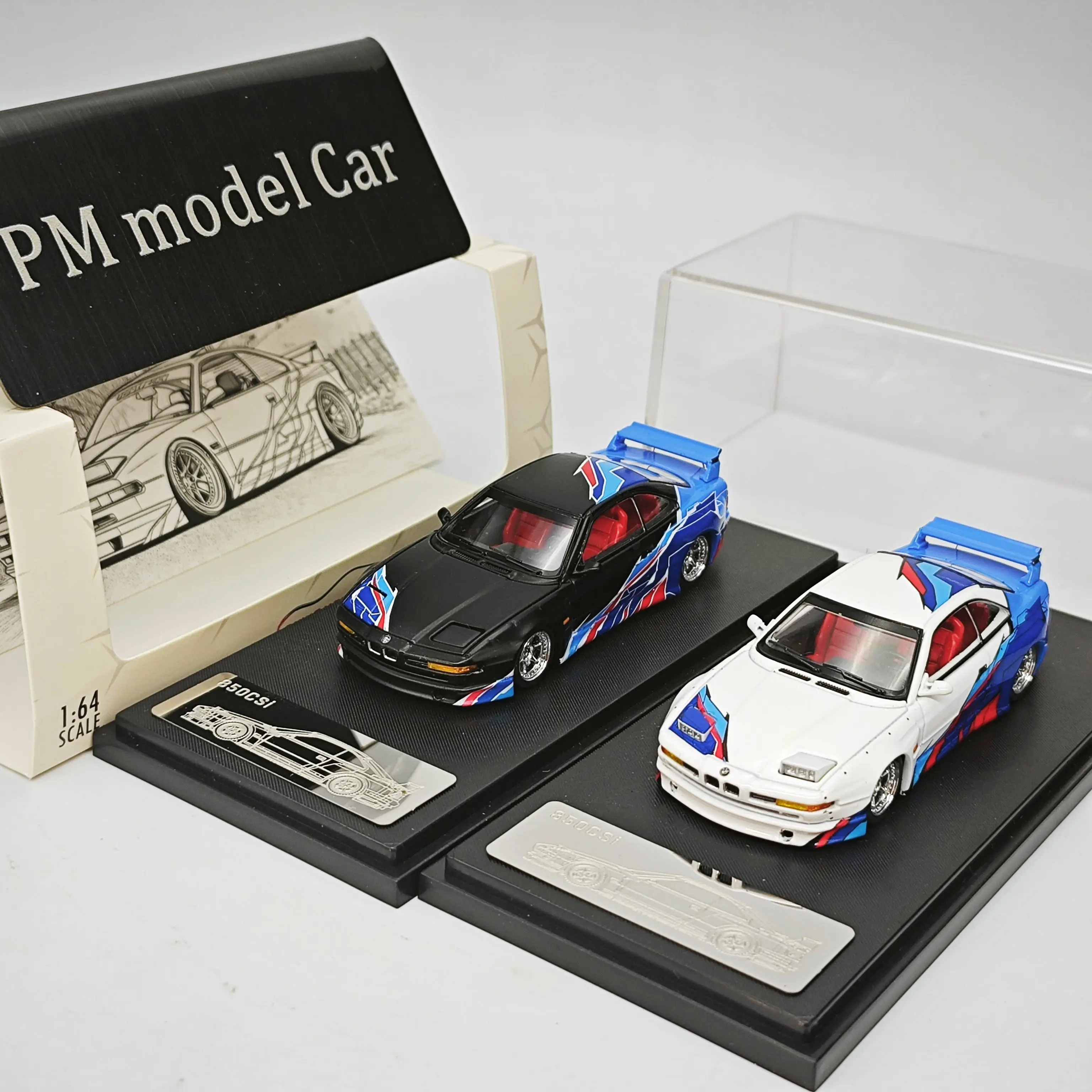 

Rhino Model RM 1:64 850CSi E31 Widebody Pop-up Headlights Diecast Car Model