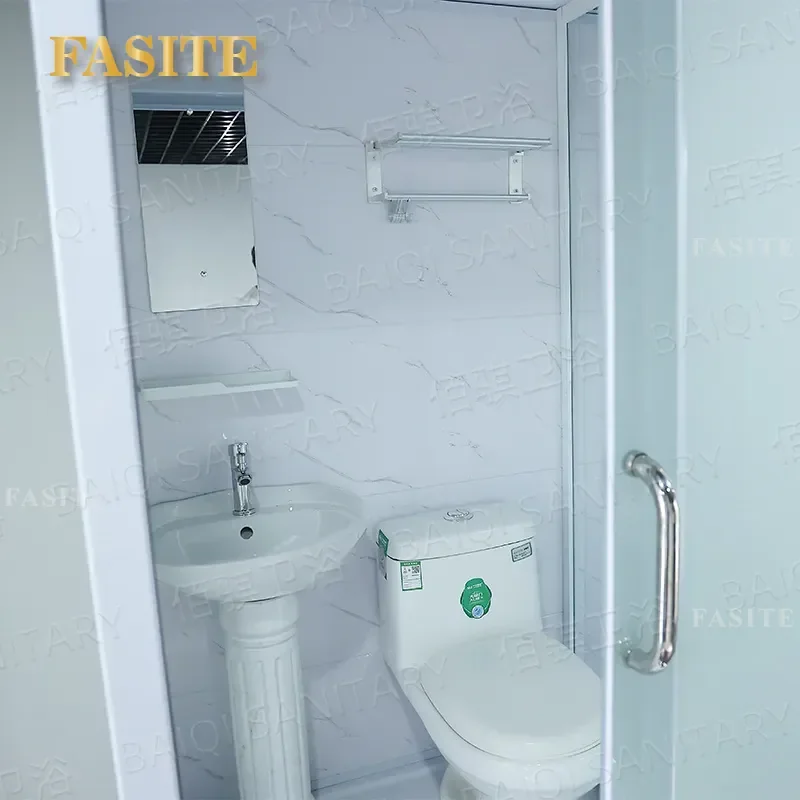 for Integral Shower Room Integrated Bathroom Rural Toilet Glass Partition Dry and Wet Separation Bath Room