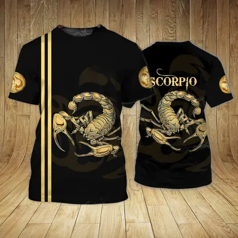 Animal Men's T Shirt 3d Print Scorpion Graphic Tees Top Funny T-Shirts Fashion Casual Male Streetwear Oversized Man Clothing
